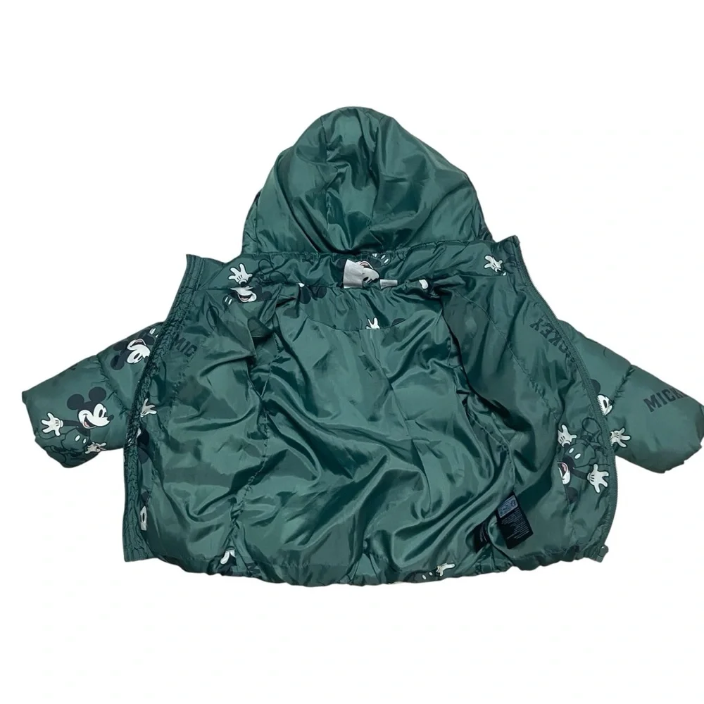 Mickey Mouse Pattern Puffer Jacket H&M  Size 2T
